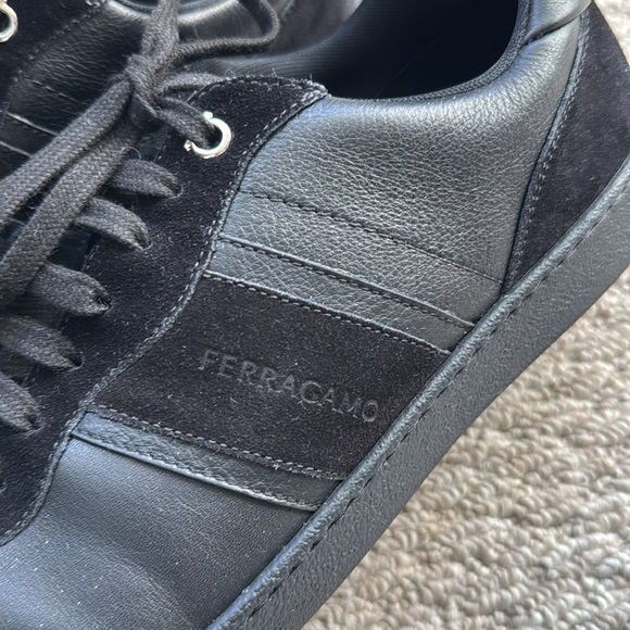 ‼️SOLD ‼️ Ferragamo, Achille sneaker, black, 9, like new - Picture 5 of 14